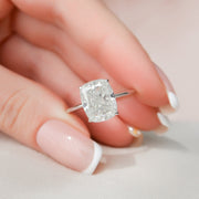 Square Solitaire Wedding Ring for Women